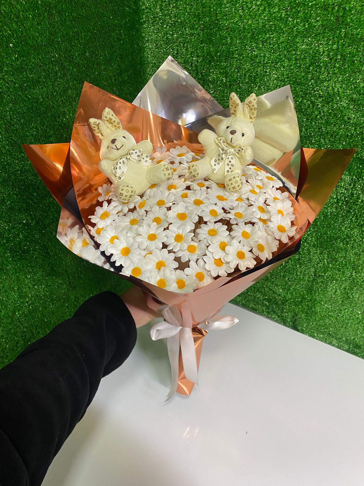 İkili Ayıcık & Papatya Aşk Buketi